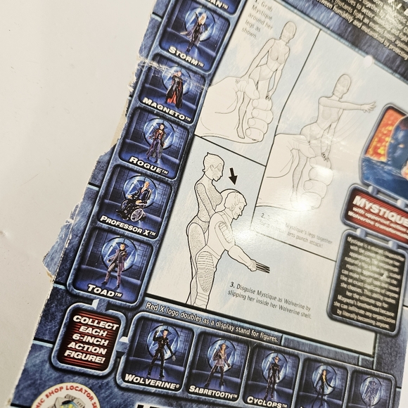 NIB Vintage Toy Biz Marvel X-Men The Movie Mystique Wolverine Action Figure Set - Picture 8 of 9